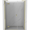 Mexen Mist-H L shower door, left hinged 125 cm, transparent, gold - 8A5L-125-001-50-00-L