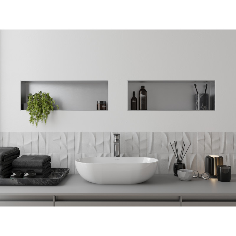Mexen X-Wall-NR niche shelf without flange 60 x 20 cm, inox - 1911602010