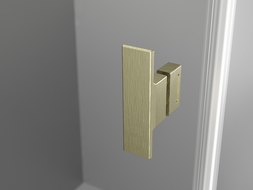 Mexen Mist-H L Duo shower enclosure 90 x 80 cm, transparent, brushed gold - 8A5L-090L-080P-55-00