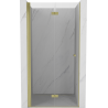 Mexen Mist-F 110 cm Left Folding Shower Door, Transparent, Brushed Gold - 8A6-110-000-55-00-L