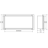 Mexen X-Wall-NR recessed shelf without flange 60 x 20 cm, black - 1971602010