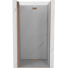 Mexen Mist-F folding shower door left 70 cm, transparent, brushed copper - 8A6-070-000-65-00-L