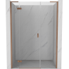 Mexen Mist-H L shower door hinged left 145 cm, transparent, brushed copper - 8A5L-145-001-65-00-L