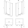 Mexen Mist-H L shower doors hinged left 120 cm, transparent, black - 8A5L-120-001-70-00-L