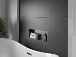 Mexen X-Wall-NR flush-mounted shelf without flange 60 x 20 cm, black - 1971602010