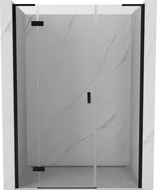 Mexen Mist-H L 120 cm Left-Hinged Shower Door, Transparent, Black - 8A5L-120-001-70-00-L