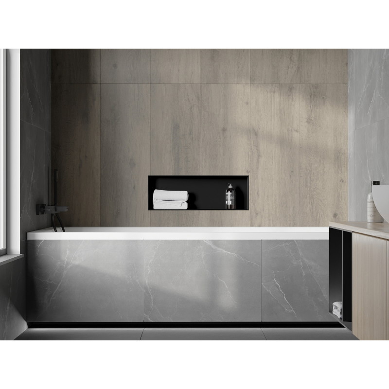 Mexen X-Wall-NR flush-mounted shelf without flange 60 x 20 cm, black - 1971602010