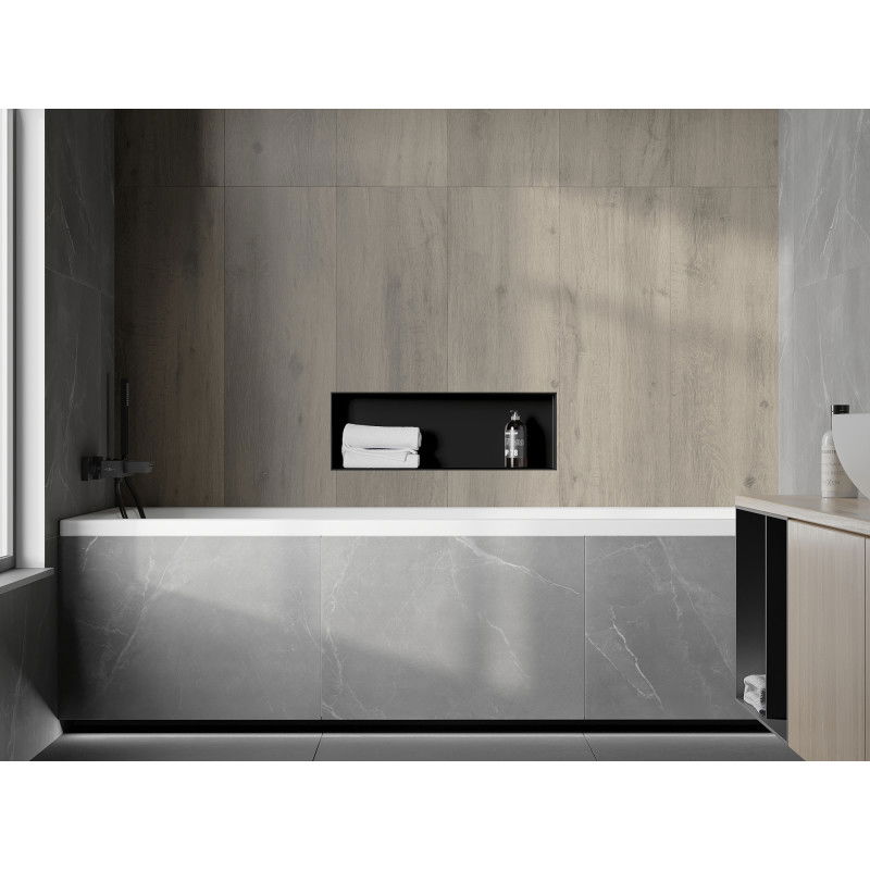 Mexen X-Wall-NR recessed shelf without flange 60 x 20 cm, black - 1971602010