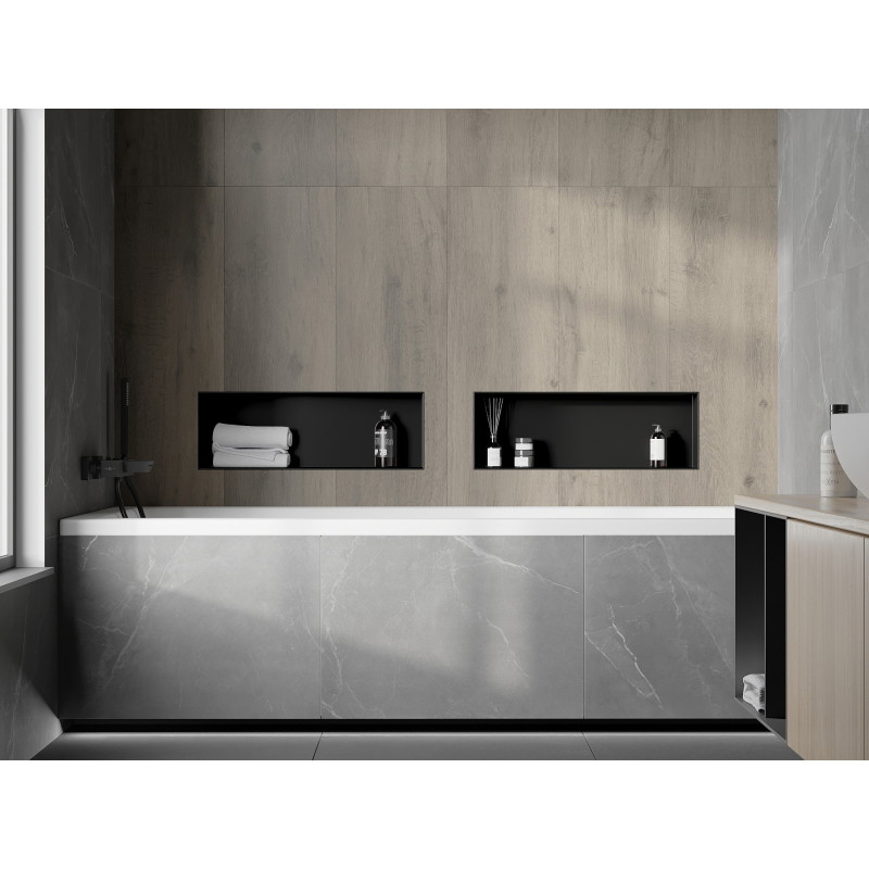 Mexen X-Wall-NR flush-mounted shelf without flange 60 x 20 cm, black - 1971602010