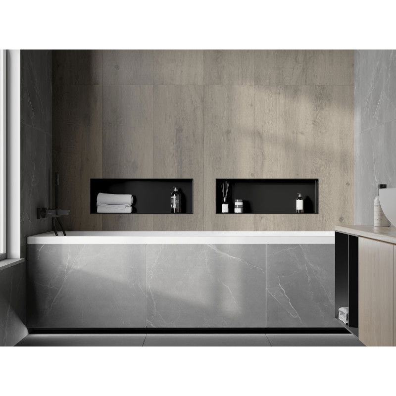 Mexen X-Wall-NR recessed shelf without flange 60 x 20 cm, black - 1971602010