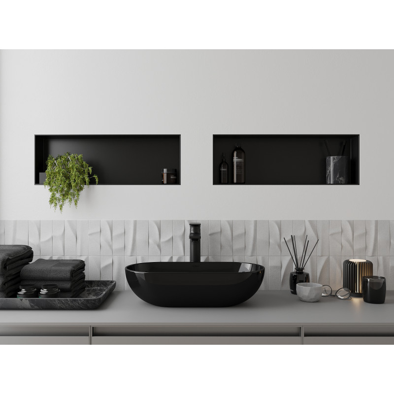 Mexen X-Wall-NR niche shelf without flange 60 x 20 cm, black - 1971602010