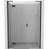 Mexen Mist-H L shower doors hinged left 140 cm, transparent, black - 8A5L-140-001-70-00-L