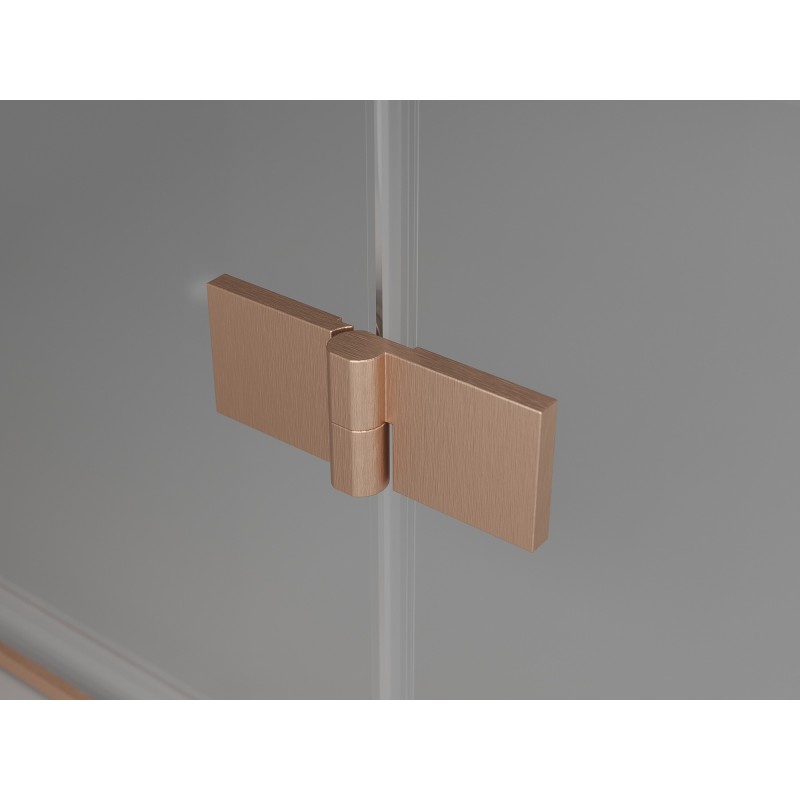 Mexen Mist-F Foldable Shower Door Left 110 cm, Transparent, Brushed Copper - 8A6-110-000-65-00-L