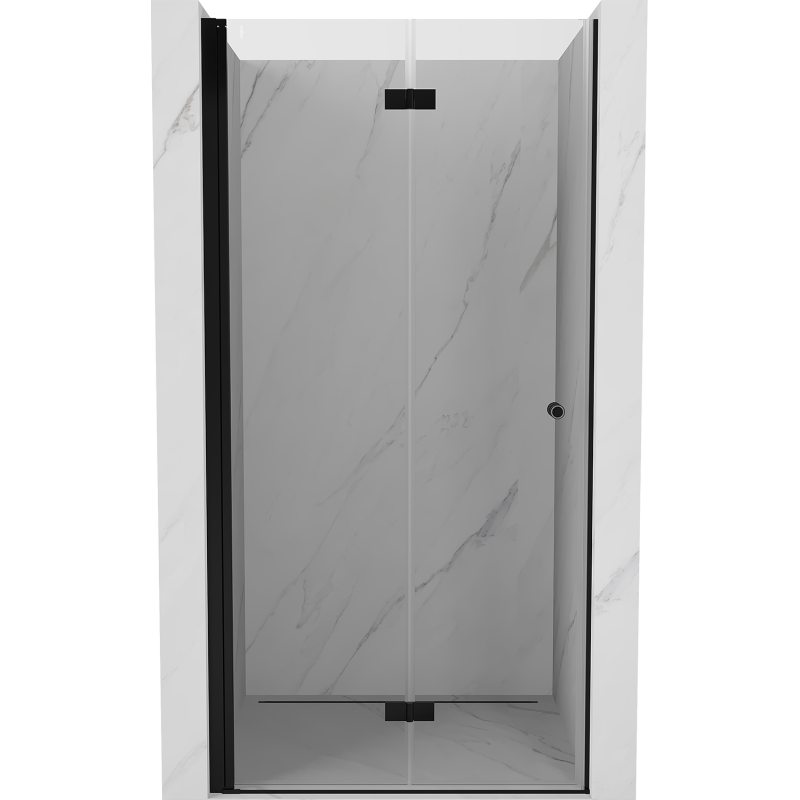 Mexen Mist-F folding shower door left 80 cm, transparent, black - 8A6-080-000-70-00-L