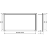 Mexen X-Wall-NR recessed shelf without a flange 60 x 30 cm, inox - 1911603010