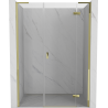 Mexen Mist-H L Shower Door Right-Hinged 140 cm, Transparent, Gold - 8A5L-140-001-50-00-P