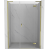 Mexen Mist-H L right hinged shower door 160 cm, transparent, gold - 8A5L-160-001-50-00-P