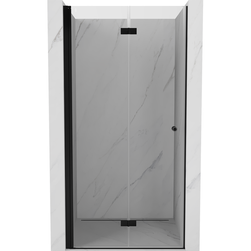 Mexen Mist-F folding shower door left 105 cm, transparent, black - 8A6-105-000-70-00-L