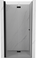 Mexen Mist-F folding shower door left 120 cm, transparent, black - 8A6-120-000-70-00-L