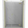Mexen Mist-H L right hinged shower door 140 cm, transparent, brushed gold - 8A5L-140-001-55-00-P