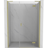 Mexen Mist-H L right hinged shower door 160 cm, transparent, brushed gold - 8A5L-160-001-55-00-P