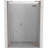 Mexen Mist-H L shower door swing right 125 cm, transparent, brushed copper - 8A5L-125-001-65-00-P