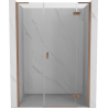 Mexen Mist-H L right-hand hinged shower doors 145 cm, transparent, brushed copper - 8A5L-145-001-65-00-P