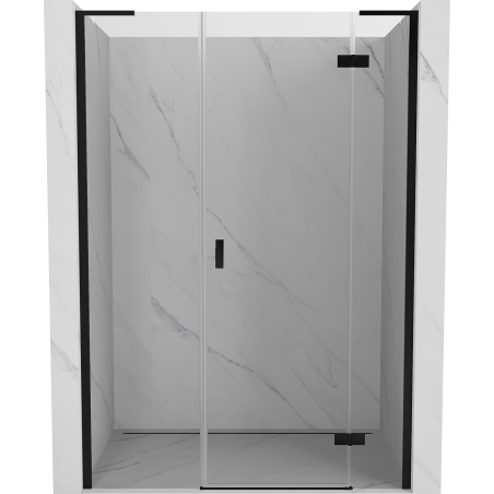 Mexen Mist-H L Right Swing Shower Door 125 cm, Transparent, Black - 8A5L-125-001-70-00-P