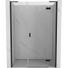 Mexen Mist-H L right swing shower door 130 cm, transparent, black - 8A5L-130-001-70-00-P