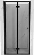 Mexen Mist-F Folding Shower Doors Left 75 cm, Black Frame, Black - 8A6-075-000-70-70-L