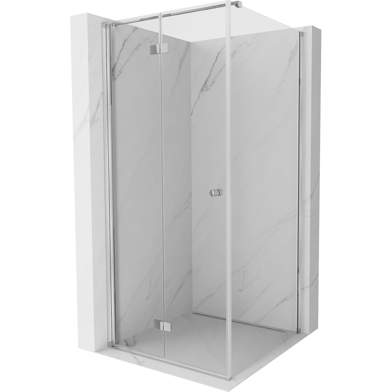 Mexen Mist-F folding shower cabin left 70 x 70 cm, transparent, chrome - 8A6T-070-070-01-00-L