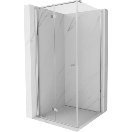 Mexen Mist-F folding shower cabin left 70 x 70 cm, transparent, chrome - 8A6T-070-070-01-00-L