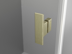 Mexen Mist-H L Duo shower enclosure hinged 80 x 100 cm, transparent, brushed gold - 8A5L-080L-100P-55-00