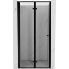 Mexen Mist-F folding shower door left 100 cm, black frame, black - 8A6-100-000-70-70-L