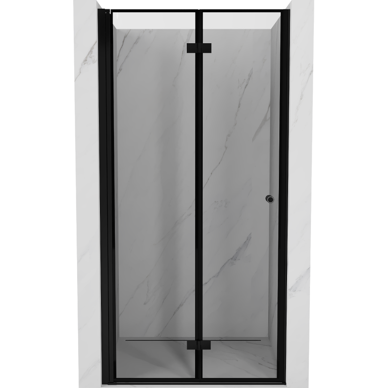 Mexen Mist-F folding shower door left 110 cm, black frame, black - 8A6-110-000-70-70-L