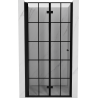Mexen Mist-F folding shower door left 80 cm, black grid, black - 8A6-080-000-70-77-L