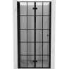 Mexen Mist-F folding shower door left 85 cm, black grid, black - 8A6-085-000-70-77-L