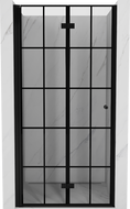 Mexen Mist-F folding shower door left 120 cm, black grid, black - 8A6-120-000-70-77-L