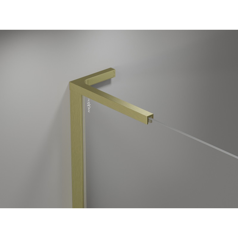 Mexen Mist-H L Duo folding shower cabin right 70 x 115 cm, transparent, brushed gold - 8A5L-070L-115P-55-00