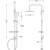 Mexen T17 shower column, Black - 798171793-70