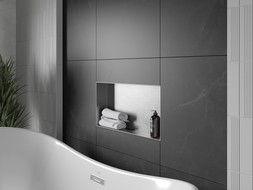Mexen X-Wall-NR recessed shelf without a flange 60 x 30 cm, inox - 1911603010