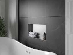 Mexen X-Wall-NR recessed shelf without flange 60 x 30 cm, inox - 1911603010