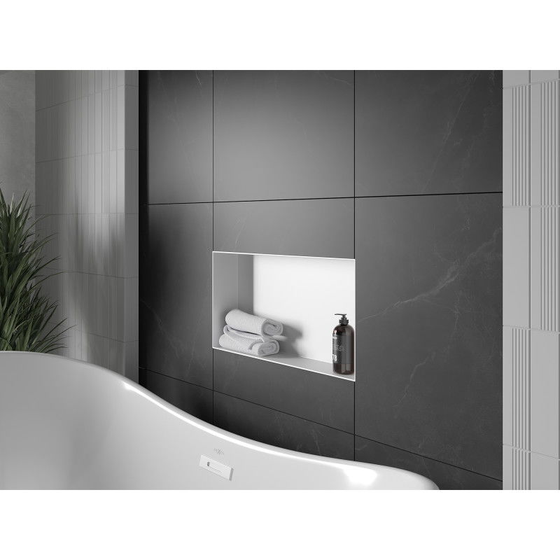 Mexen X-Wall-NR Niche Shelf without Flange 60 x 30 cm, White - 1921603010