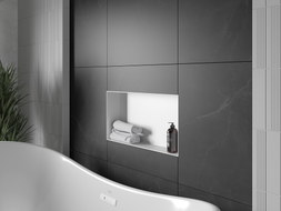 Mexen X-Wall-NR recessed shelf without flange 60 x 30 cm, white - 1921603010