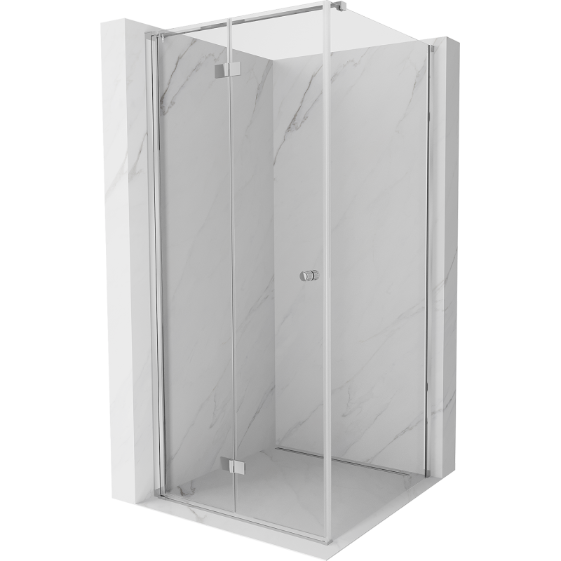 Mexen Mist-F folding shower cabin left 85 x 85 cm, transparent, chrome - 8A6T-085-085-01-00-L