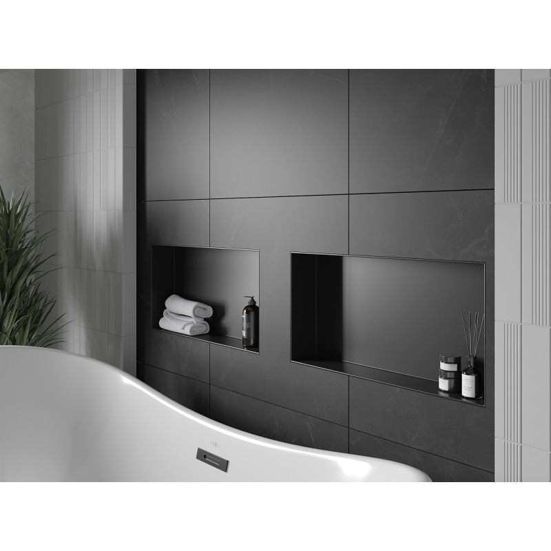 Mexen X-Wall-NR niche shelf without flange 60 x 30 cm, black - 1971603010