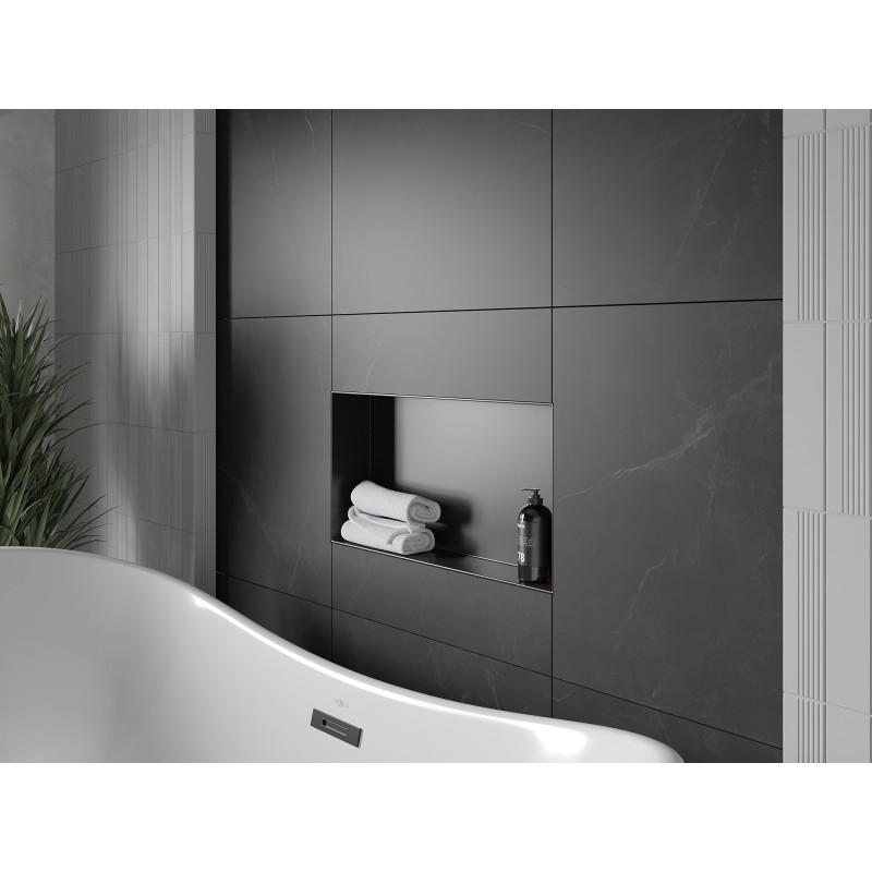Mexen X-Wall-NR niche shelf without flange 60 x 30 cm, black - 1971603010