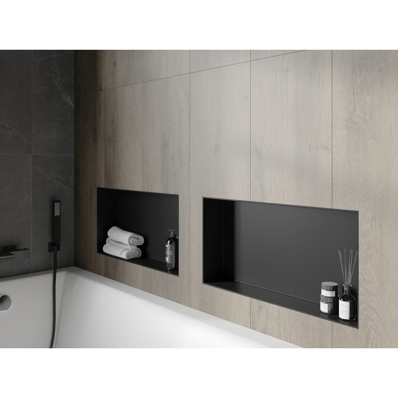 Mexen X-Wall-NR niche shelf without flange 60 x 30 cm, black - 1971603010