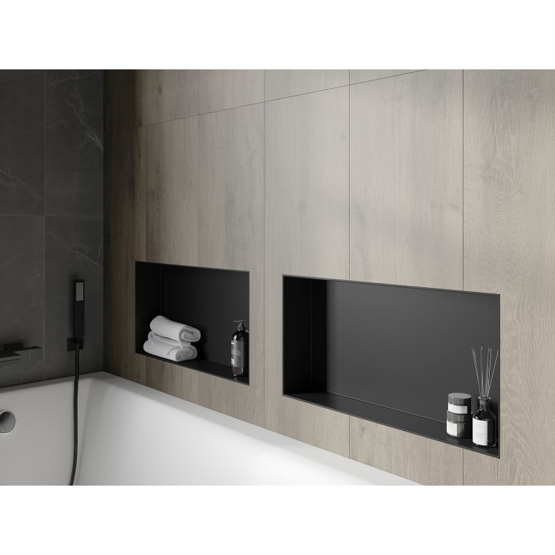 Mexen X-Wall-NR recessed shelf without flange 60 x 30 cm, black - 1971603010