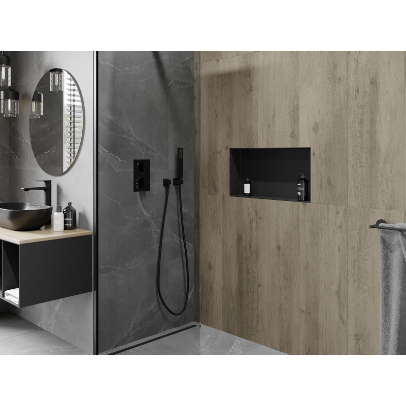 Mexen X-Wall-NR niche shelf without flange 60 x 30 cm, black - 1971603010
